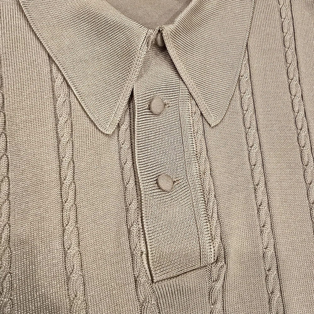 Vintage Polo Shirt Yellowish Green Color - Picture 4 of 7